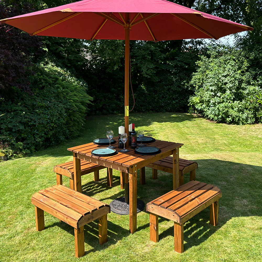 Charles Taylor Knights 4 Seater Garden Dining Bench Set Image 5
