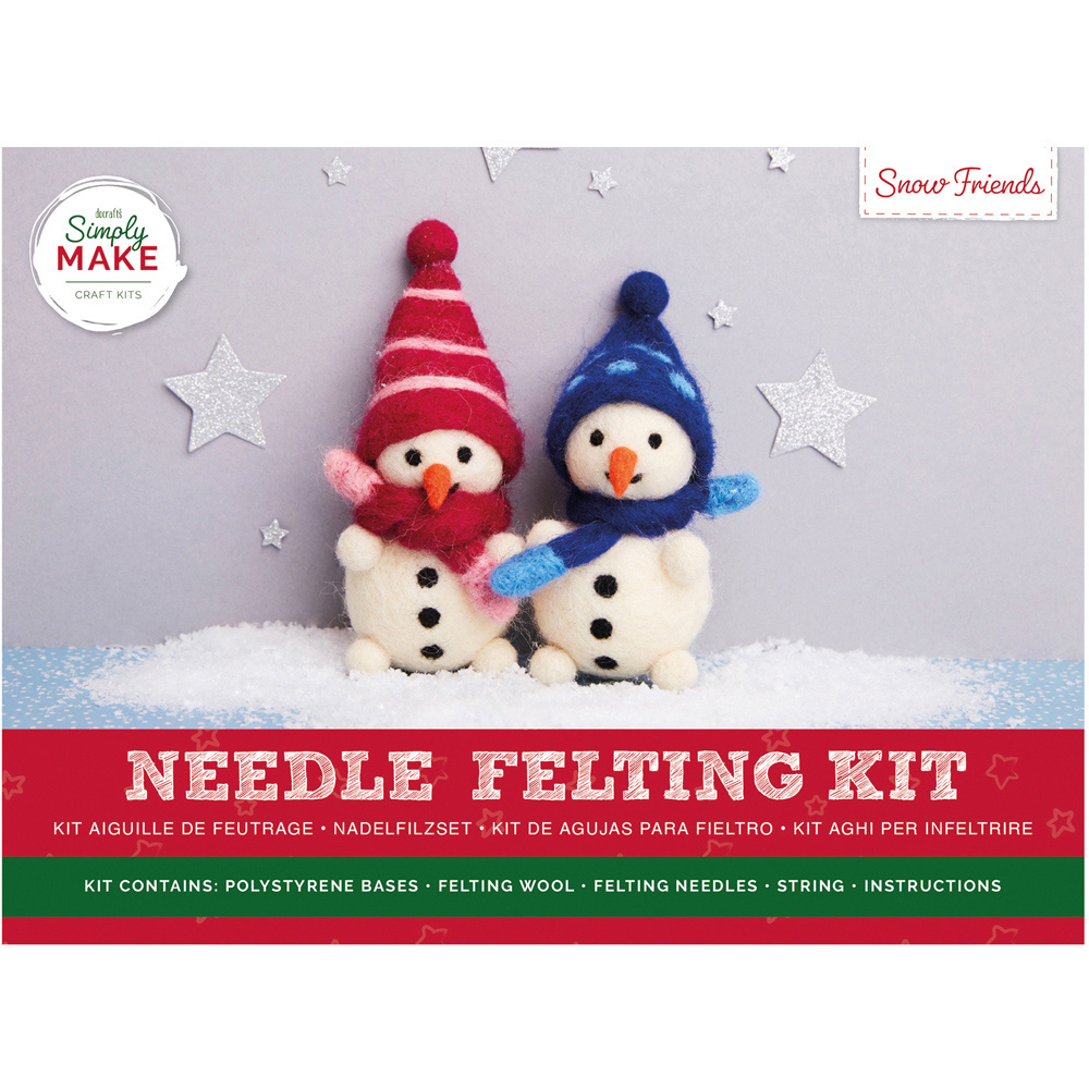 Simply Make Snow Friends Needle Felting Craft Kit 2 Pack Image 1