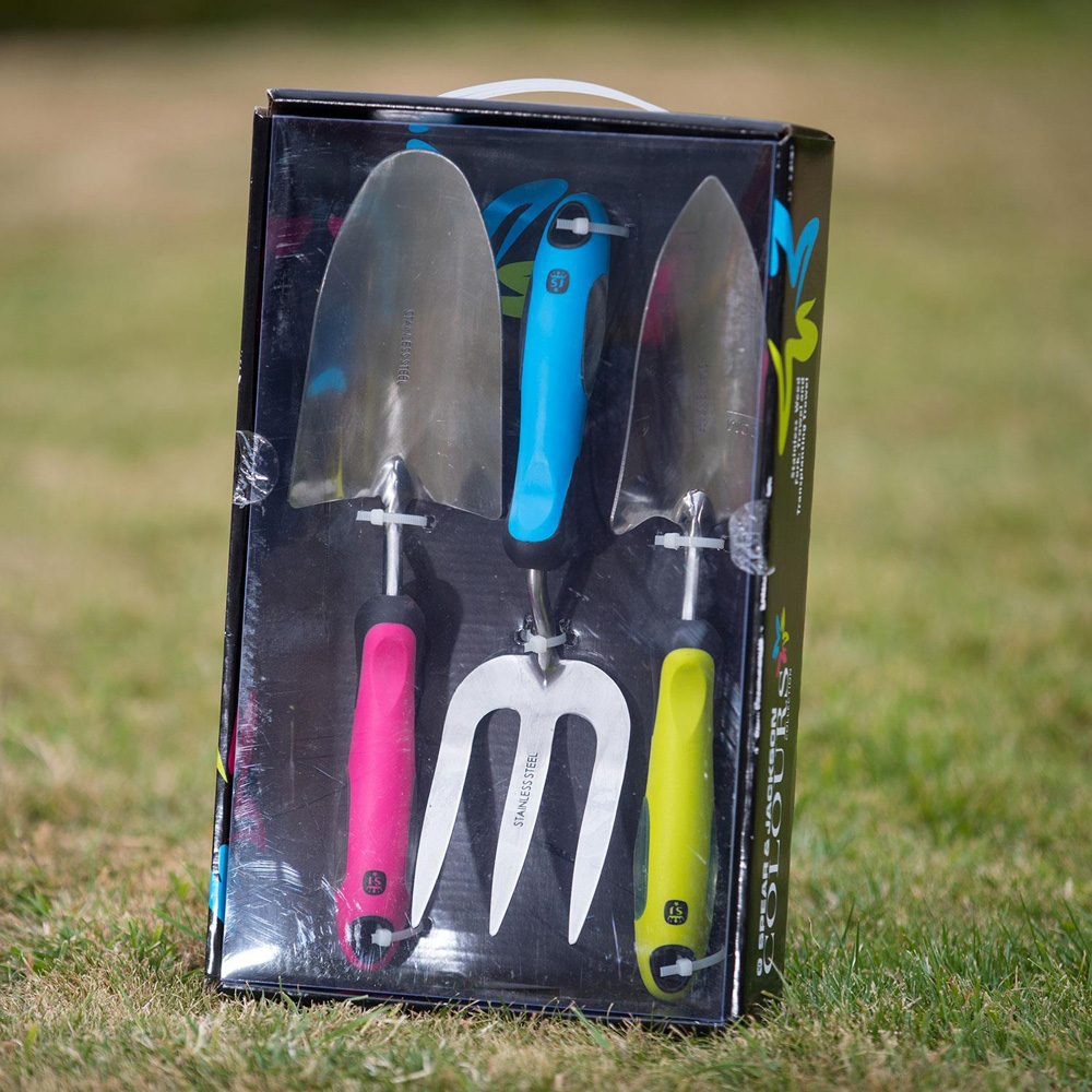 Spear & Jackson Colours 3 Piece Multicolour Grip Stainless Steel Garden Hand Tools Gift Set Image 4