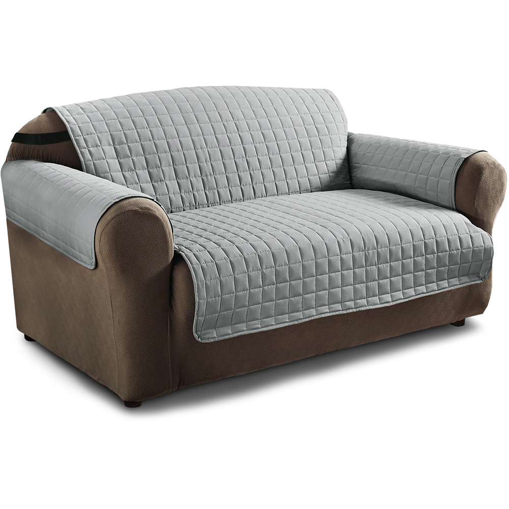 Homerepublic Single Seater Silver Microfibre Water-Repellent Sofa Protector Image 1