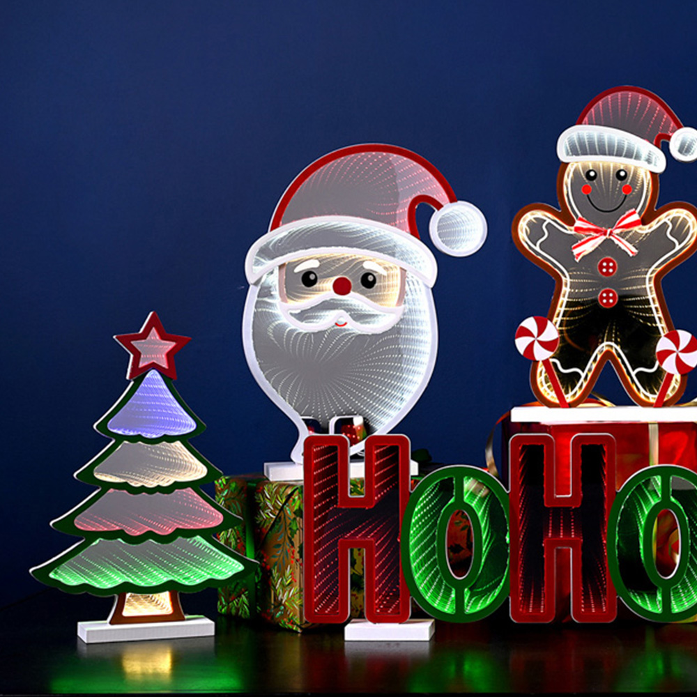 The Seasonal Gift Co. Multicolour LED Xmas Tree Infinity Stand Light 32cm Image 2