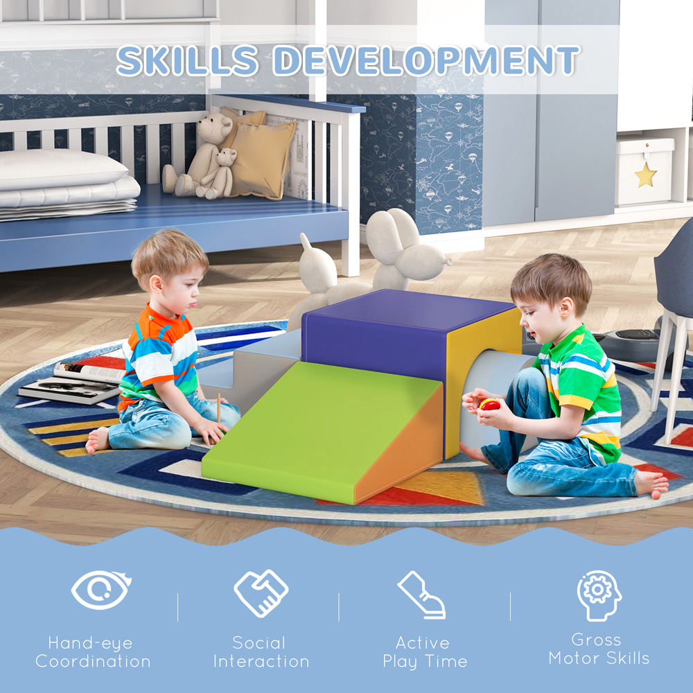 Tommy Toys Kids Blue Soft Foam Block Playset 4 Piece Image 5