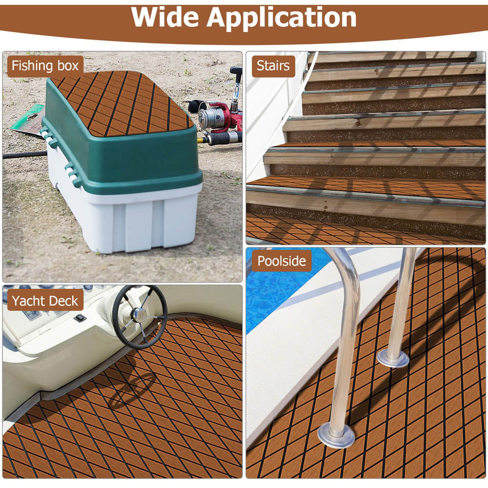 Costway Brown Waterproof Boat Decking Sheet Image 6