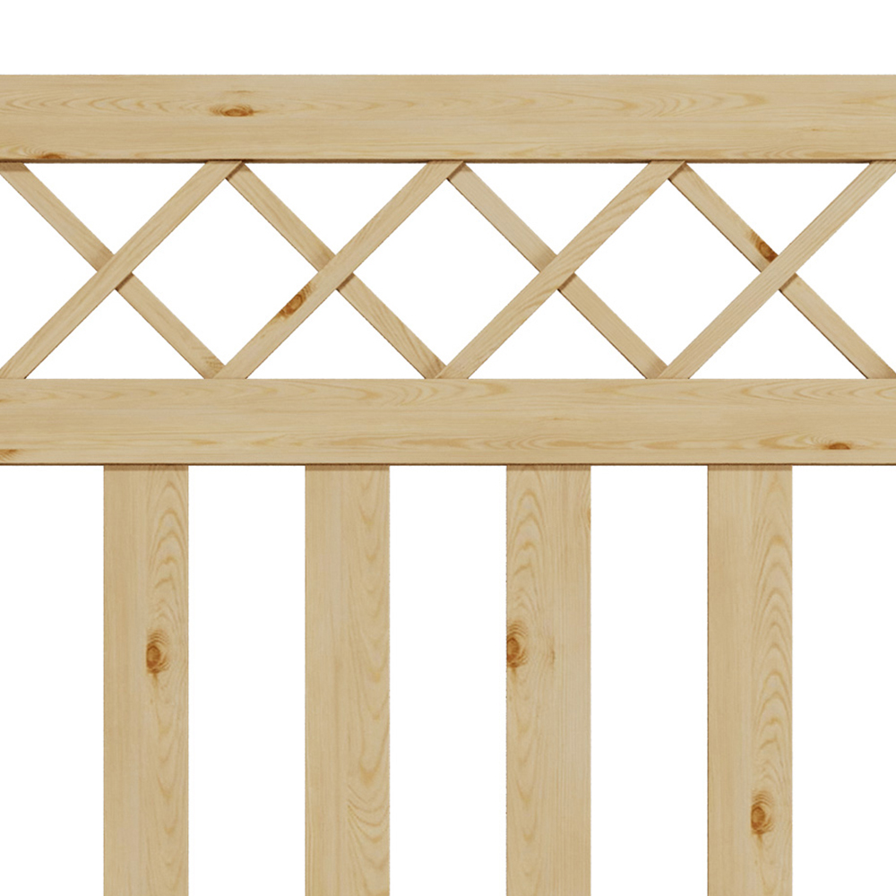 Outdoor Cross Top Wooden Nature Garden Fence Door, 120 x 90 x 2.5cm Image 6