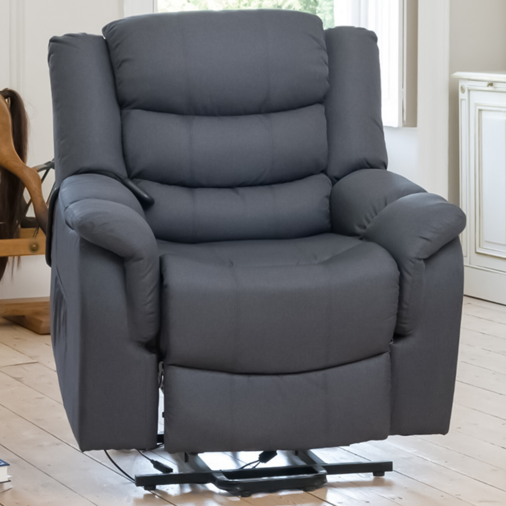 Artemis Home Colfax Dark Grey Massage and Heat Electric Recliner Chair Image 1