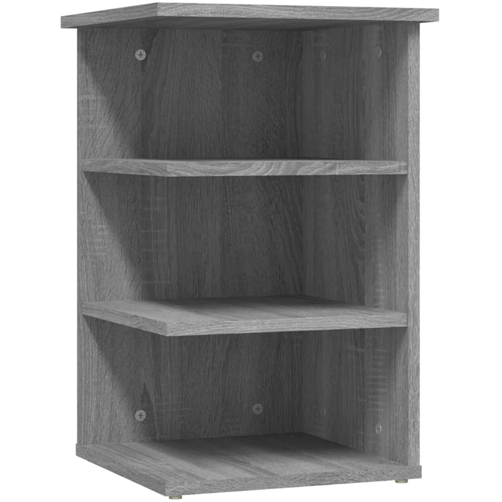 vidaXL 3 Shelf Grey Sonoma Oak Side Cabinet Image 2
