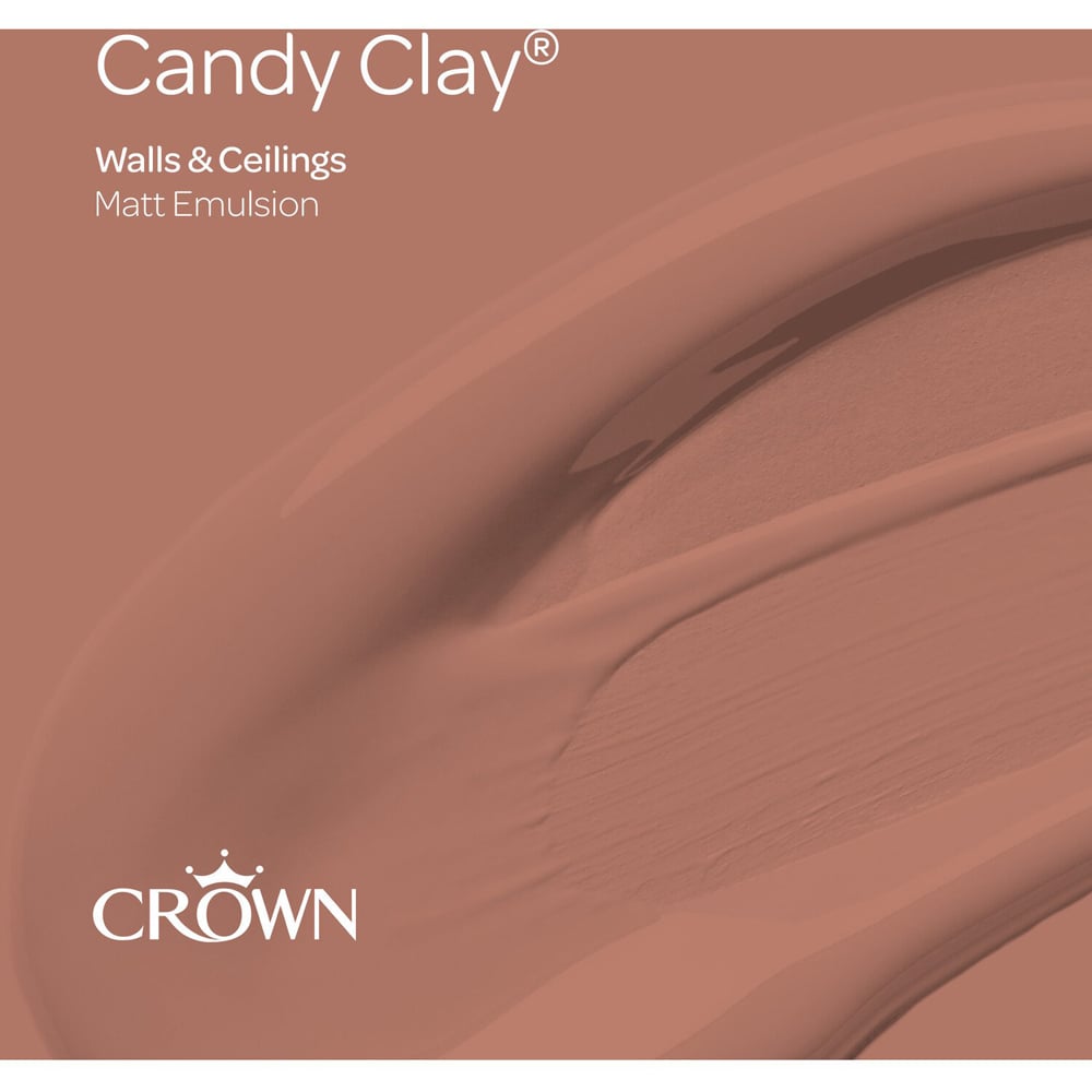 Crown Walls and Ceilings Candy Clay Matt Emulsion Paint 2.5L Image 8