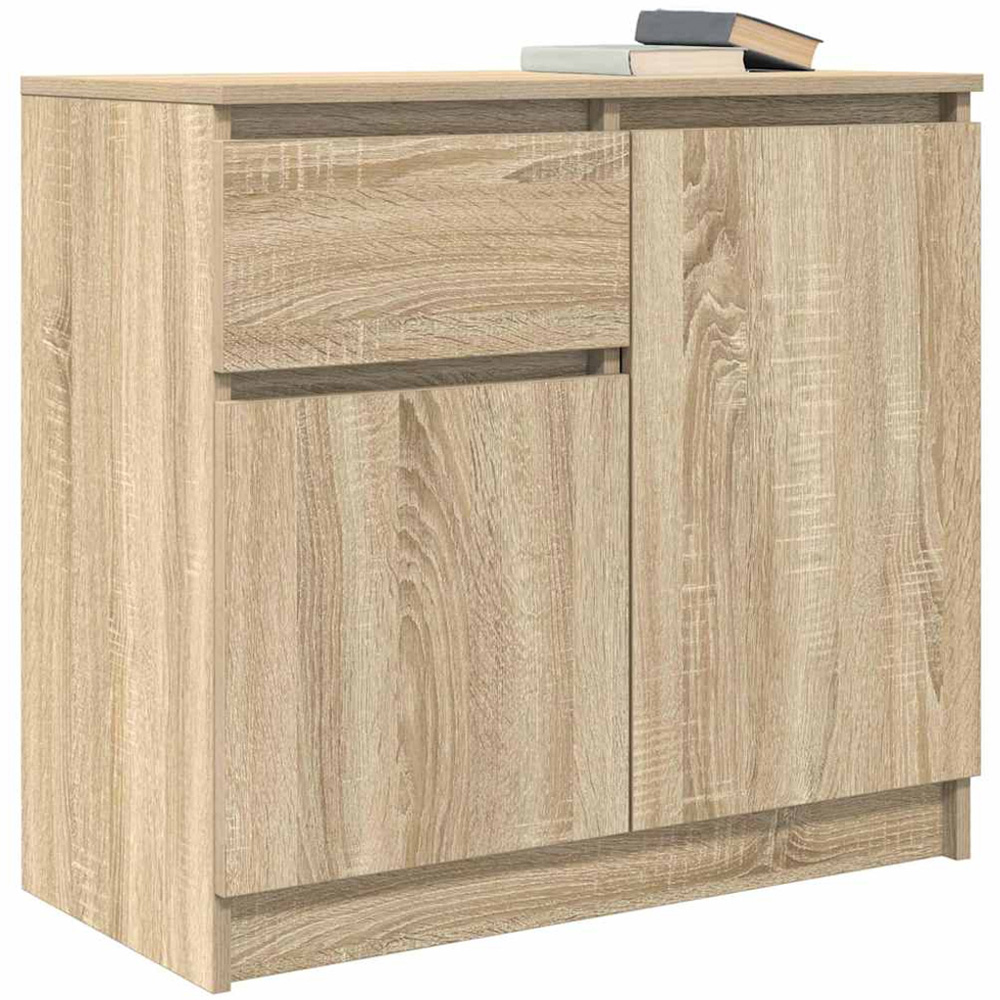 vidaXL 2 Door Single Drawer Sonoma Oak Highboard Image 3
