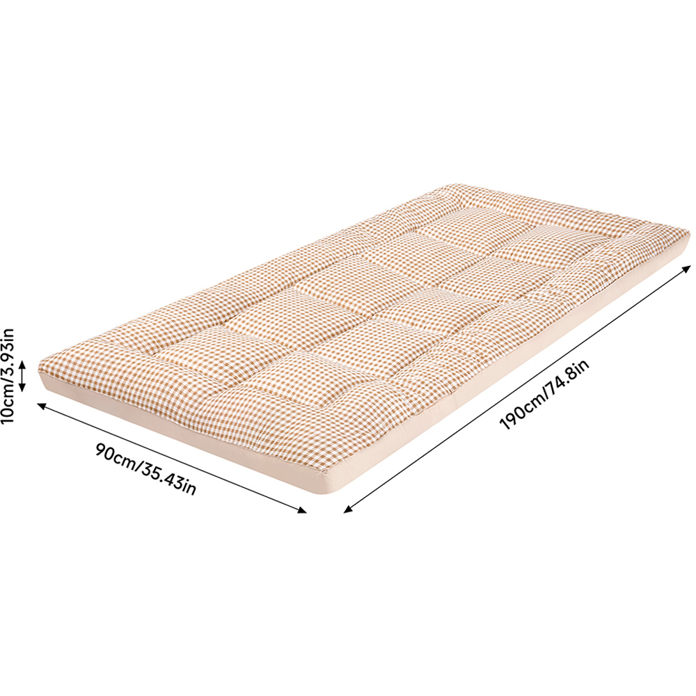 Living and Home Single Light Brown Quilted Mattress Topper Image 8