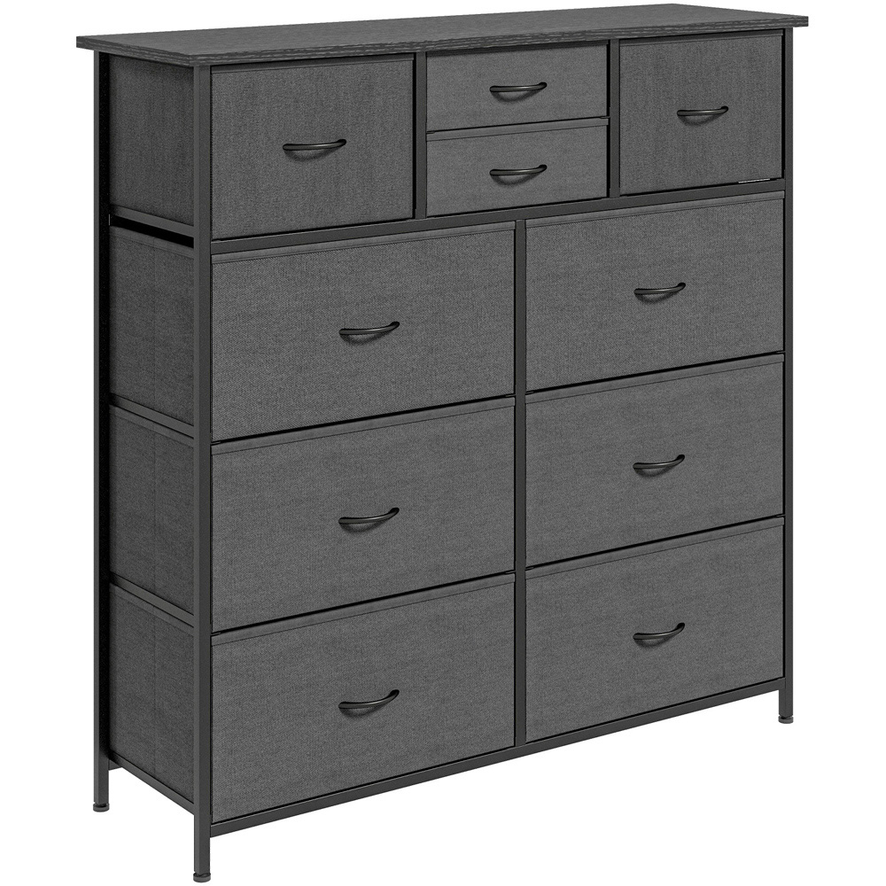Portland 10 Drawer Black Chest of Drawers Image 2