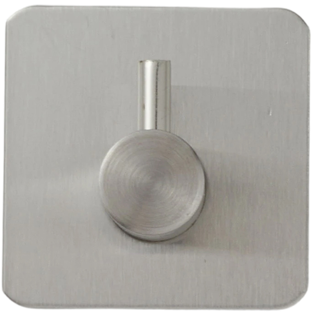 Living and Home 4-Piece Silver Self-Adhesive Stainless Steel Bathroom Hardware Set Image 3