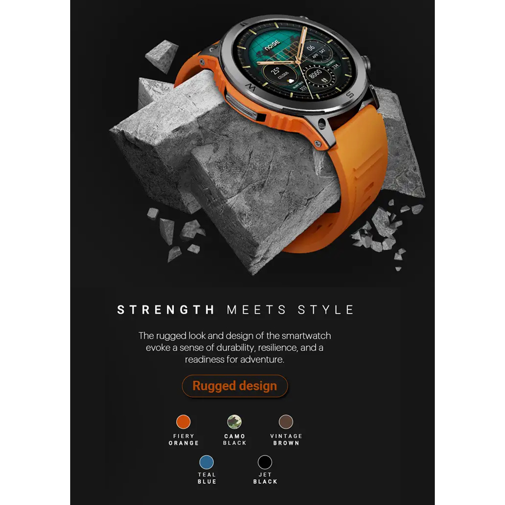 Noise NoiseFit Endeavour Fiery Orange Smartwatch Image 7