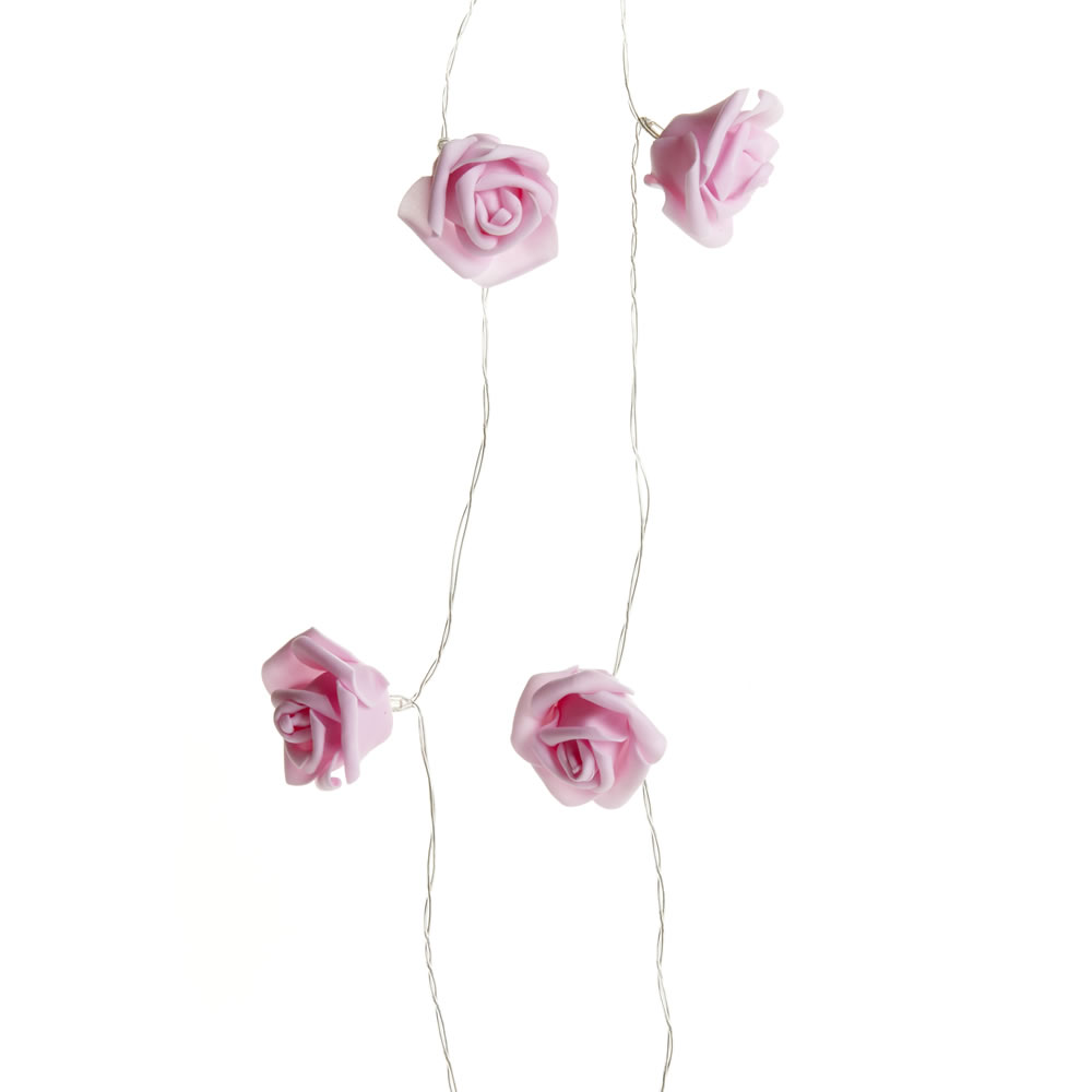 Wilko Rose String Lights Pink Wilko Rose String Lights Pink Image 1