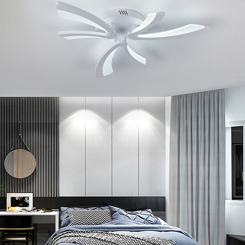 Living and Home 28 inch White V Shaped LED Ceiling Light Image 7