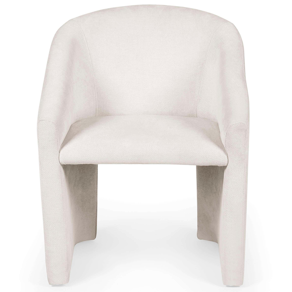 Julian Bowen Anthea Cream Chenille Tub Dining Chair Image 3