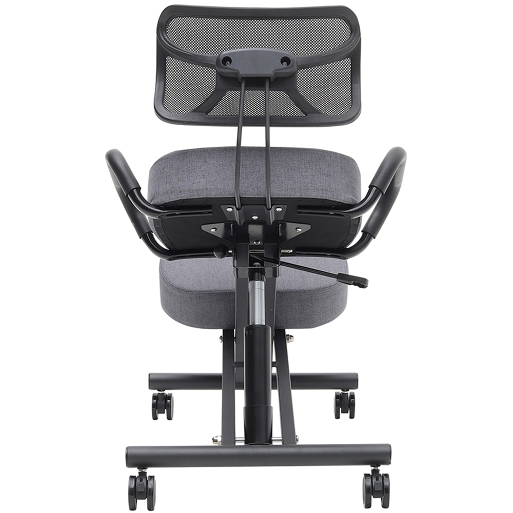 Living and Home Grey and Black Ergonomic Kneeling Chair Image 6