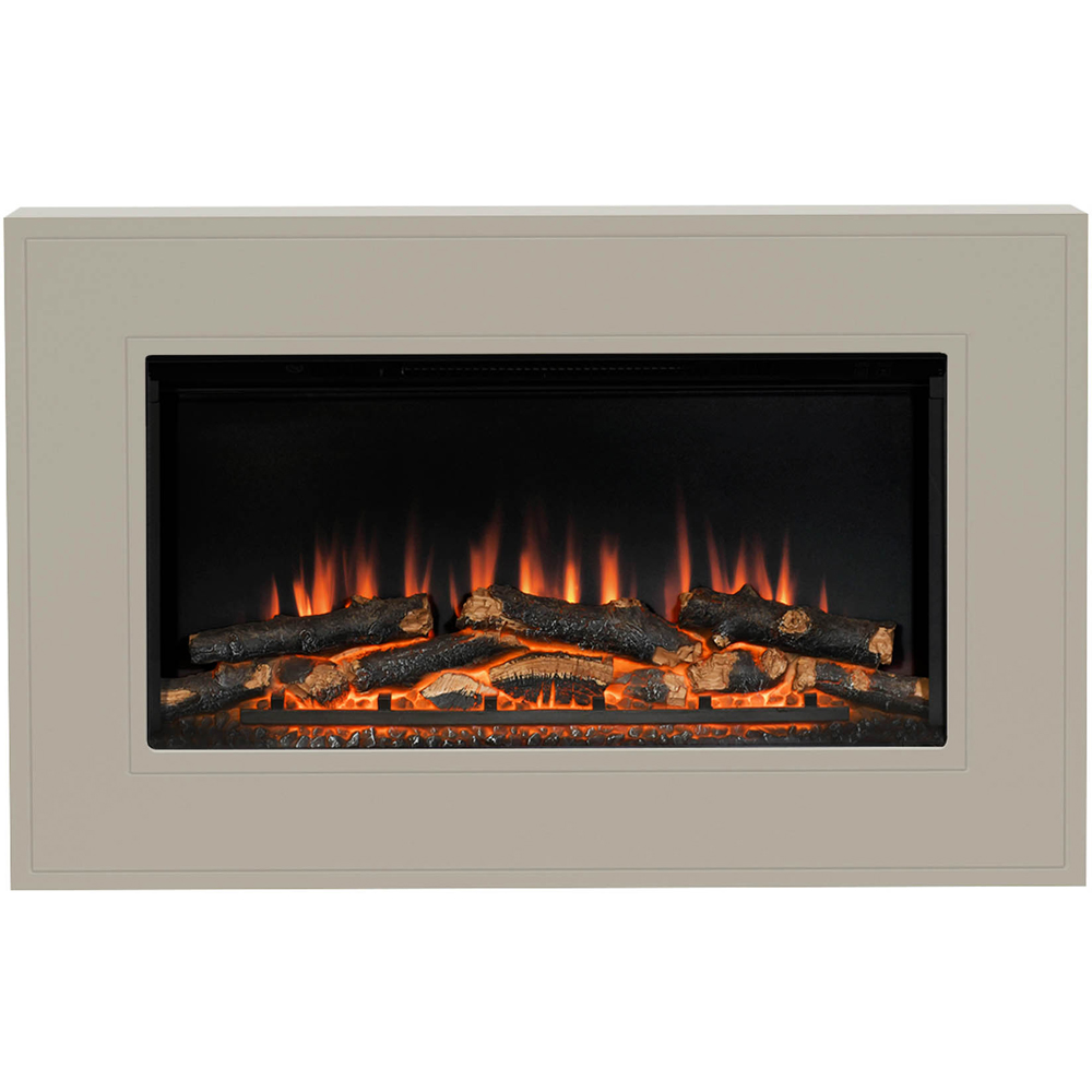 Be Modern Albali Stone Timber Wall Hung Electric Fireplace 38 inch Image 3