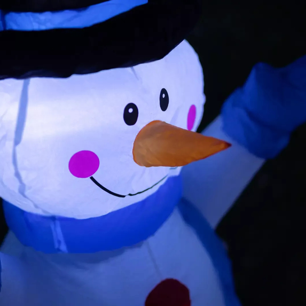 Marco Paul Red LED Inflatable Snowman Christmas Decoration 4ft Image 4