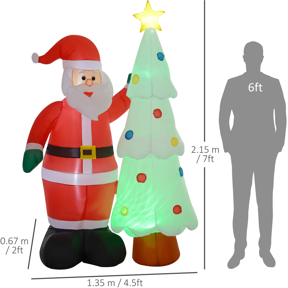 Everglow LED Inflatable Santa Claus and Christmas Tree Decoration 7ft Image 8