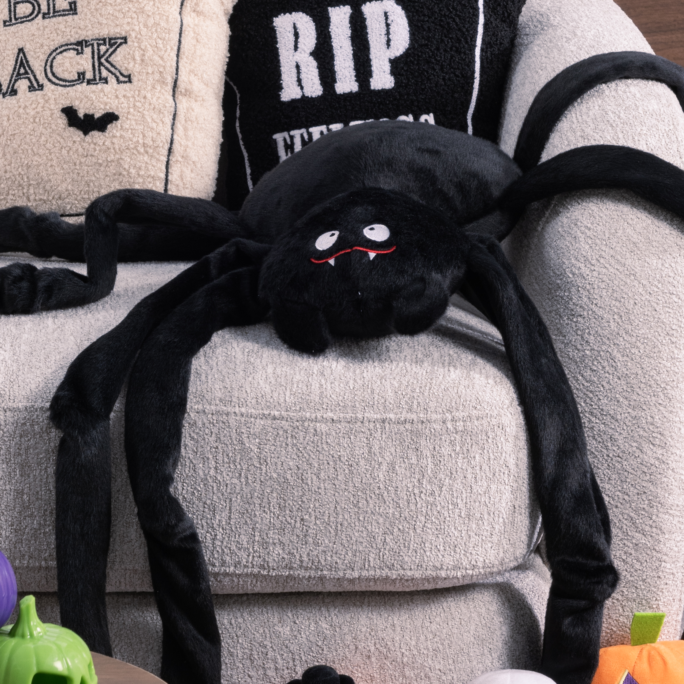 Giant Spider Dog Toy Black Image 2