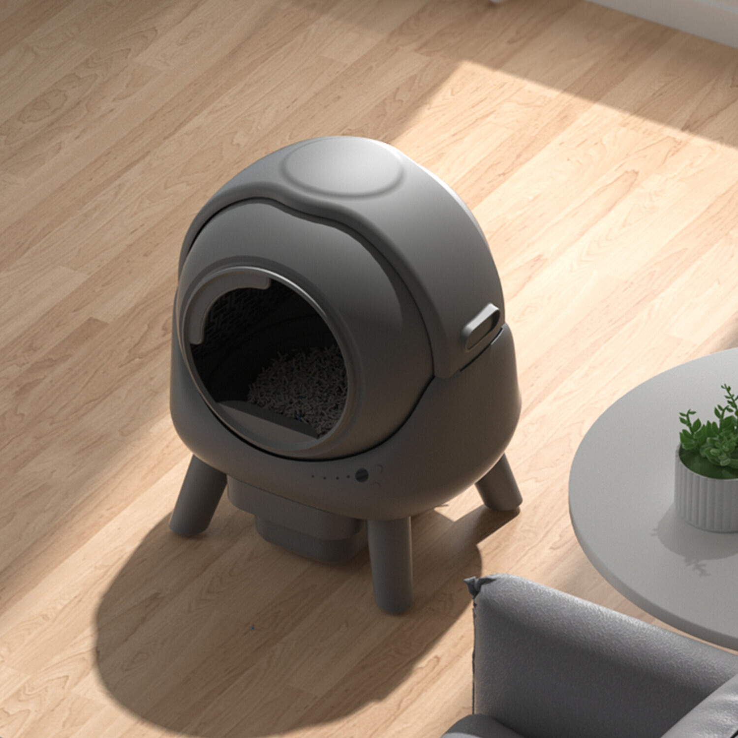 Smart Cat Litter Box Grey Image 8