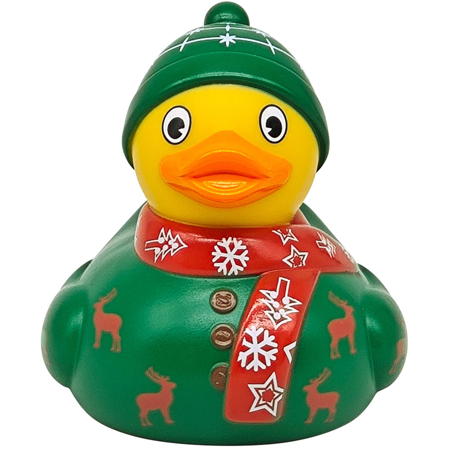 Festive Christmas Jumper Rubber Duck Green Image 2