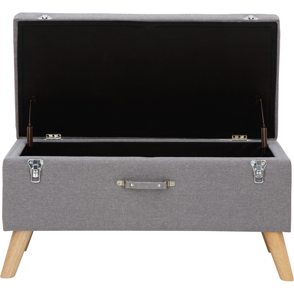 GFW Minstrel Grey Large Ottoman Storage Bench Wilko