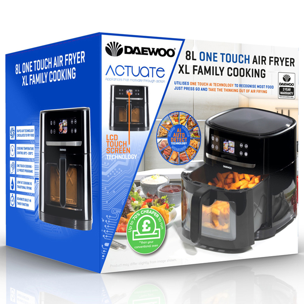 Daewoo SDA2620GE Black 8L Air Fryer Image 6
