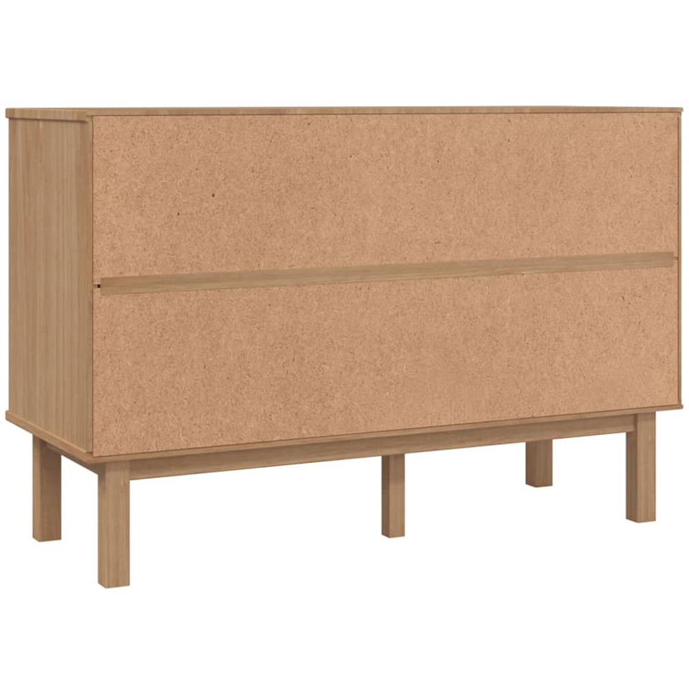 vidaXL Otta 6 Drawer Brown and White Solid Wood Pine Storage Cabinet Image 6