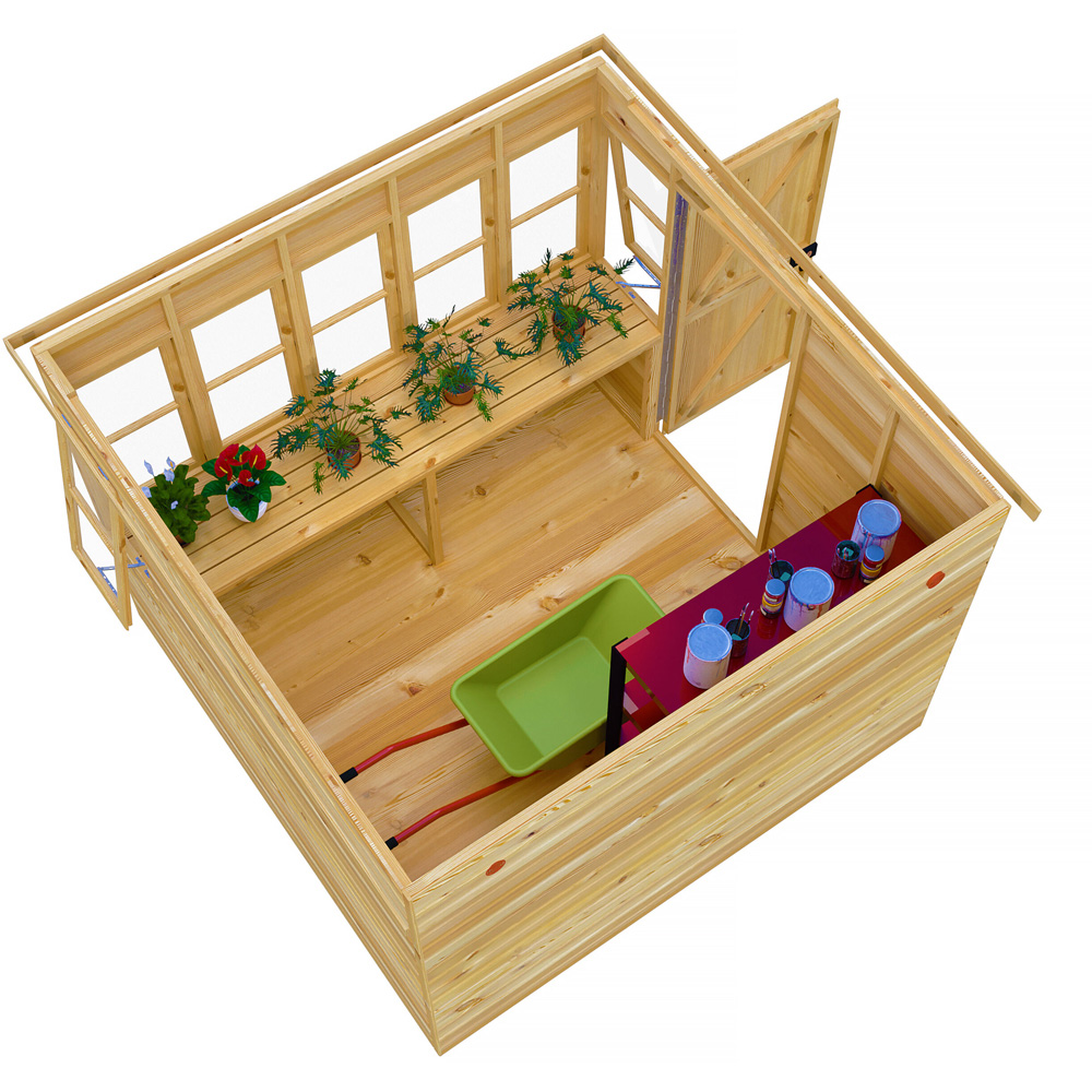 Shire 8 x 8ft Shiplap Style A Sun Pent Shed Image 6