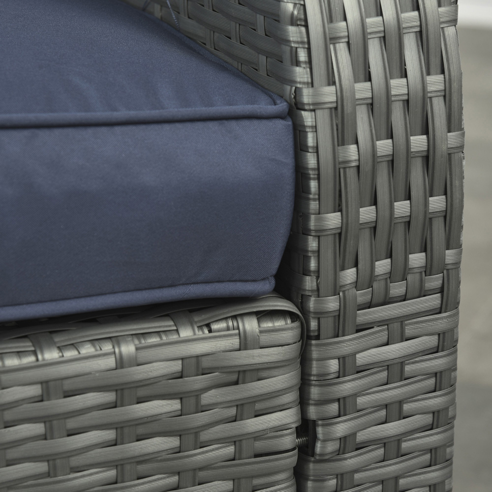 Outsunny 7 Seater Grey Rattan Sofa Lounge Set Image 3