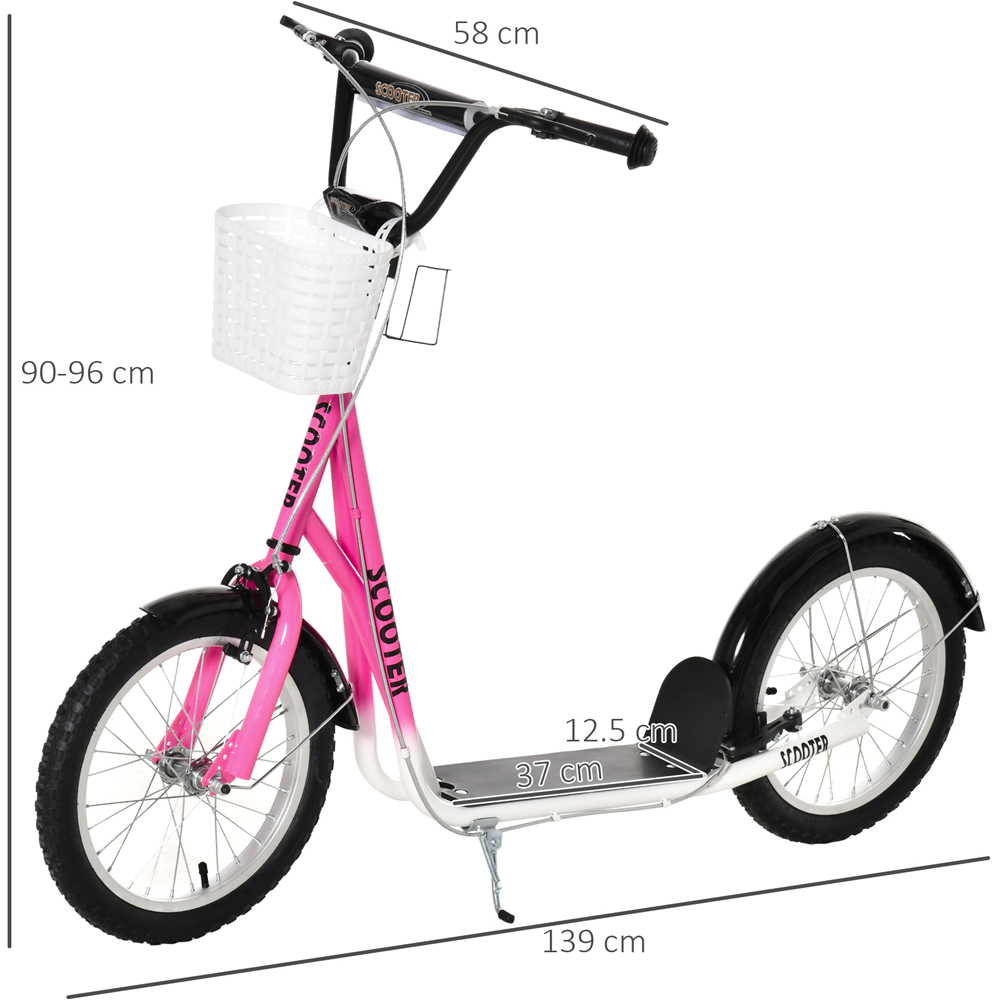 Tommy Toys Pink Kids Ride On Kick Scooter with Brakes Image 6