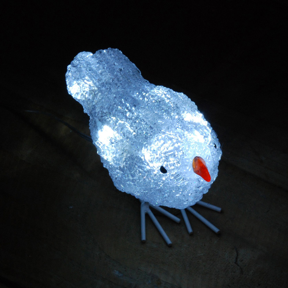 Samuel Alexander Acrylic Birds LED Outdoor Christmas Decoration 16cm 5 Pack Image 2
