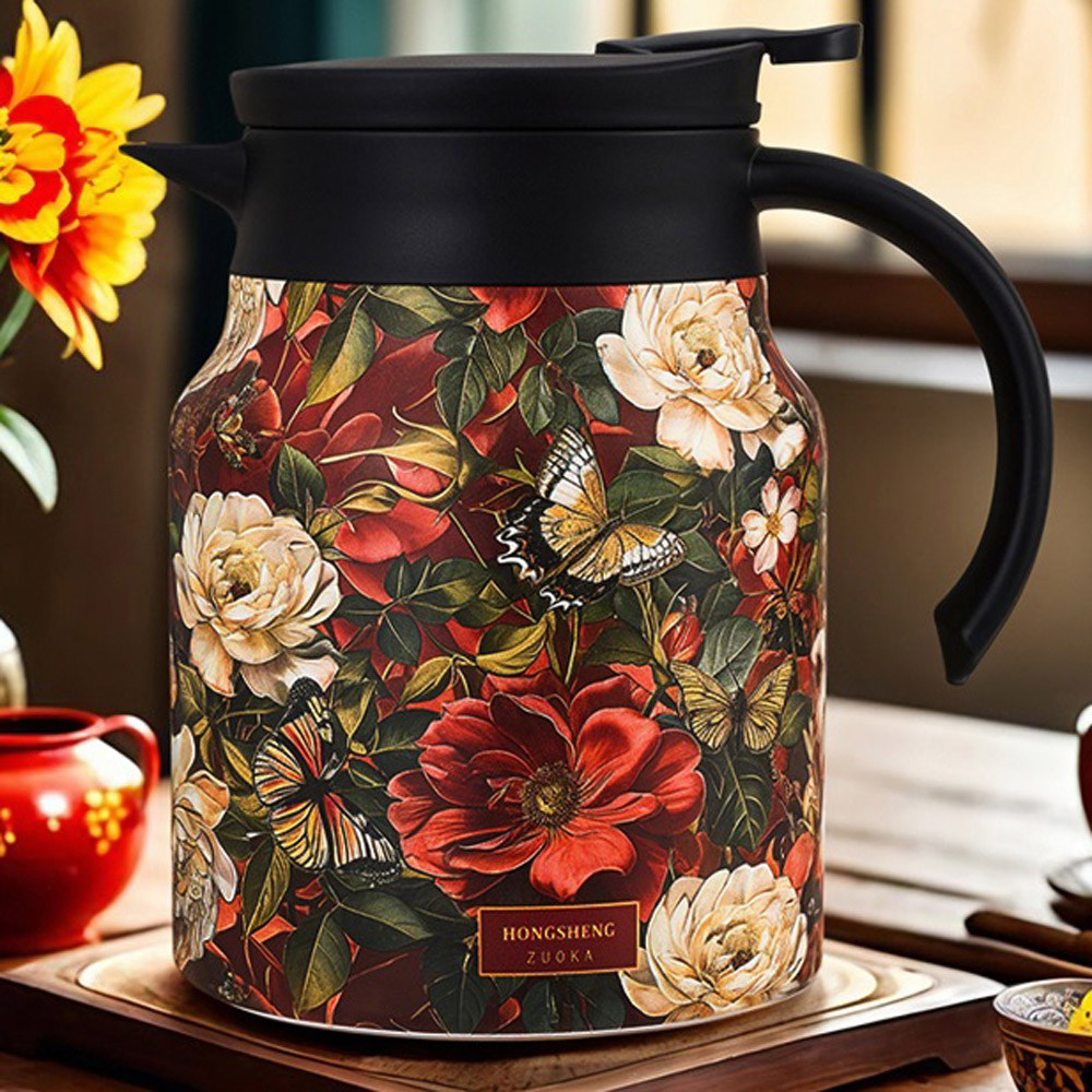 Living and Home Stainless Steel Vintage Teapot and Built-In Infuser 1000ml Image 2