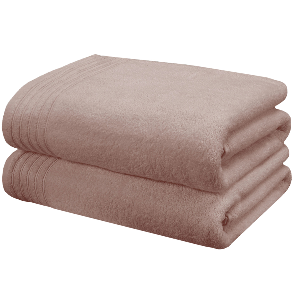 Rapport Home So Soft Super Soft and Absorbent Cotton Pink Bath Sheet Image 1
