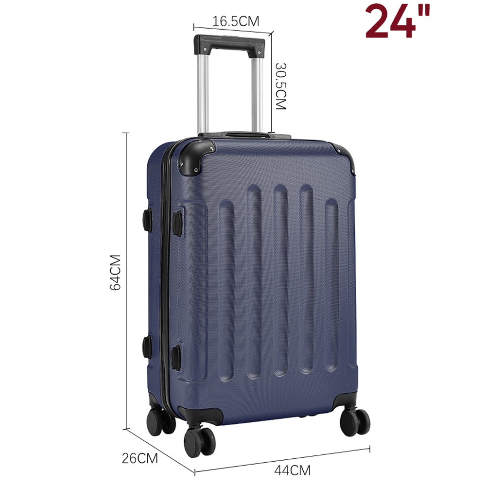 H&O Direct Medium Blue ABS Hardshell Suitcase Image 6