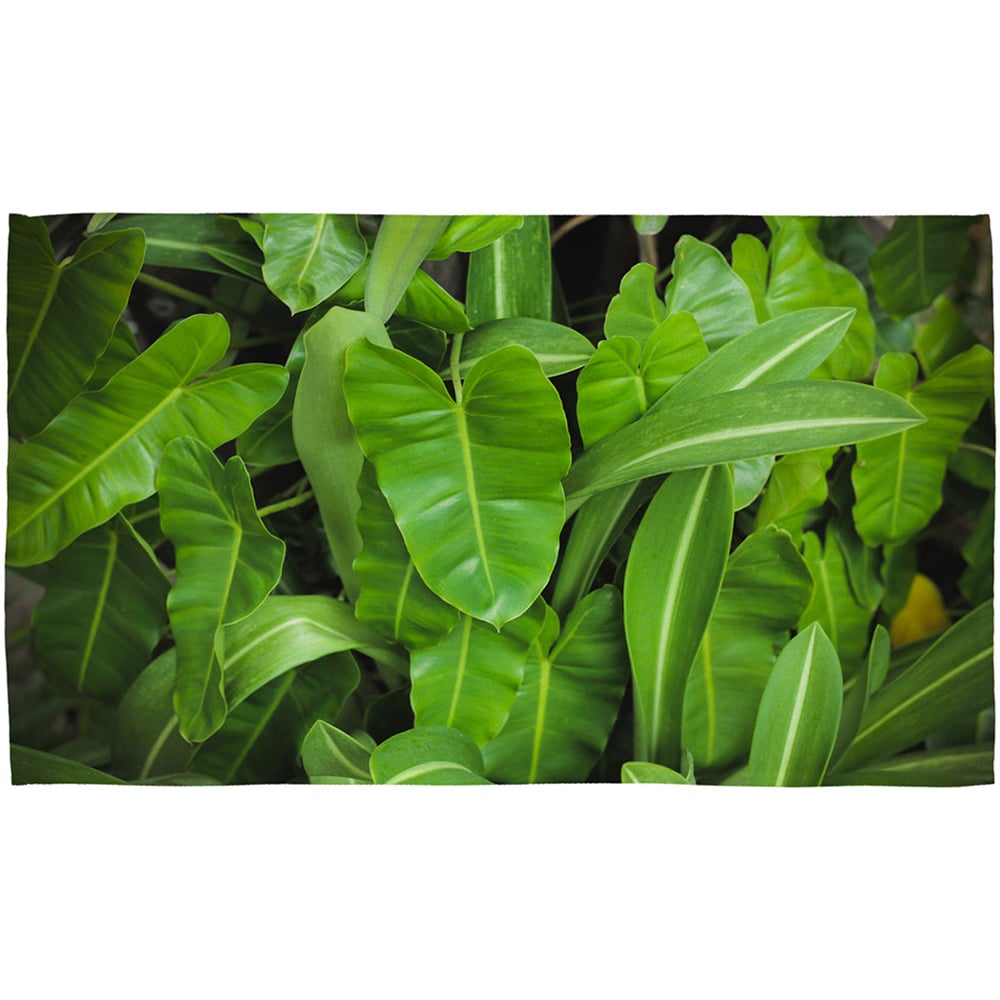 Benjamin Tate Design Abstract Dark Green Leaves Kitchen Towel 3 Pack Image 1