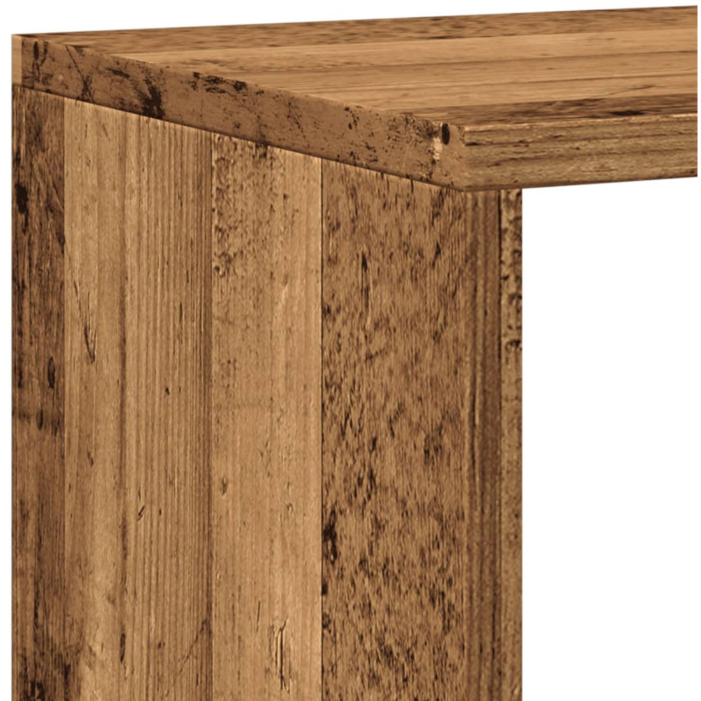 vidaXL 12 Shelf Old Wood Bookcase Image 7