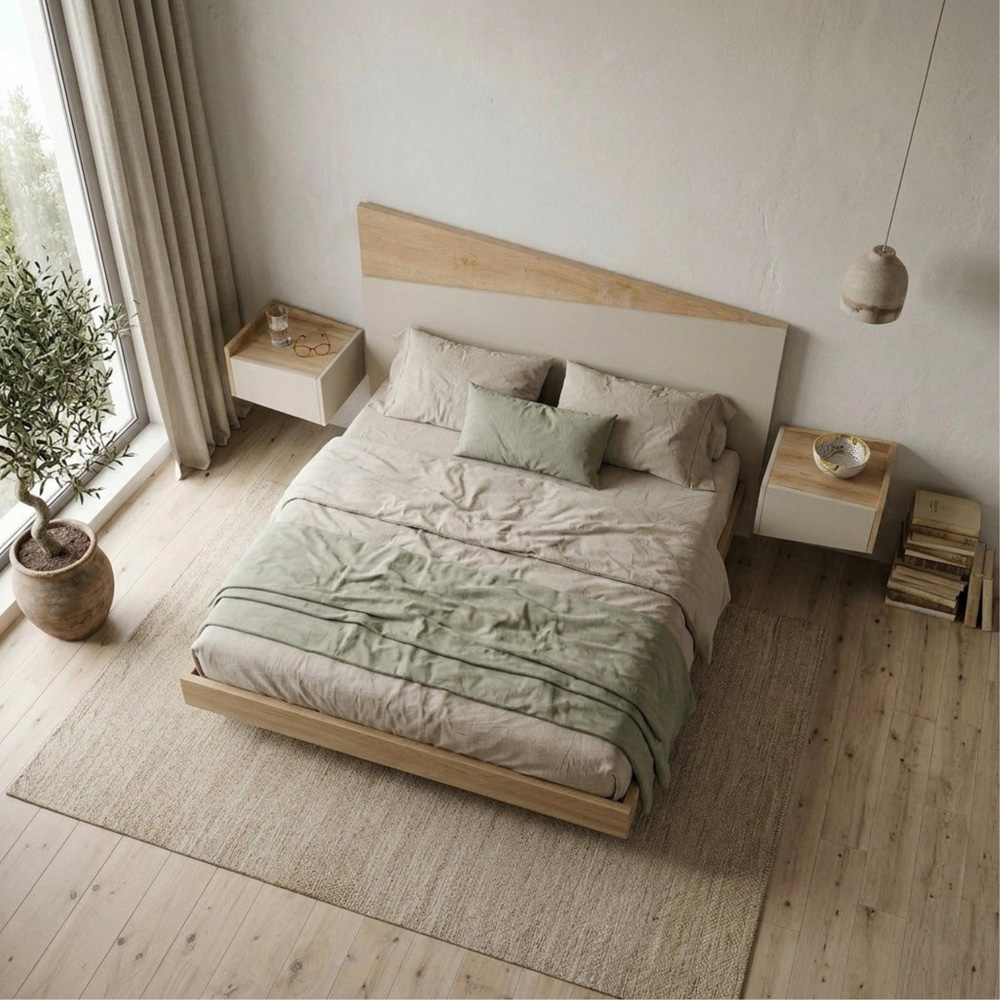 Decortie Diago King Size Sapphire Oak Headboard Image 5