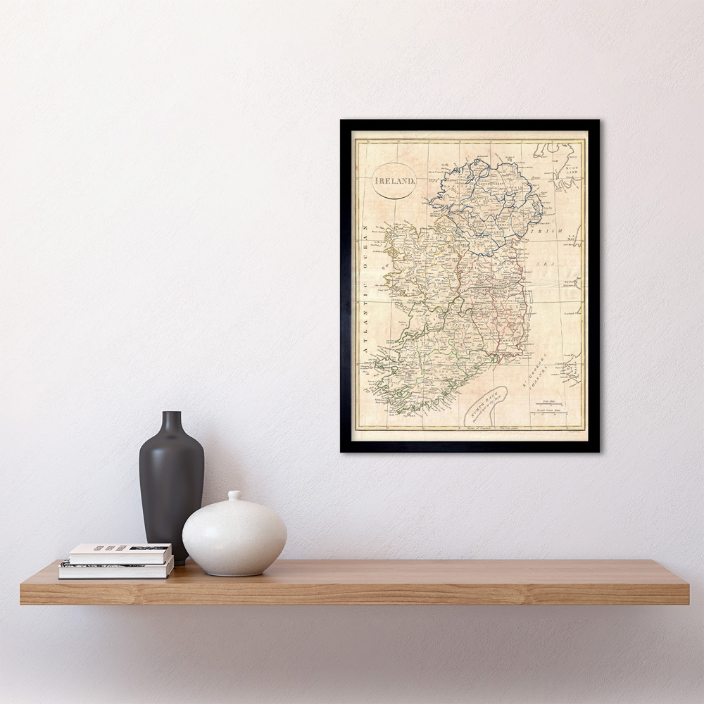 Wee Blue Coo Vintage 1799 Clement Cruttwell Ireland Map Framed Wall Art Print 30 x 41cm Image 2