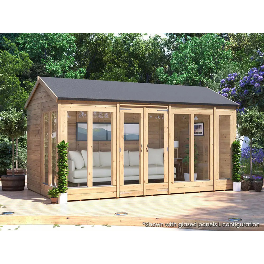 Dunster House RagePanda 14 x 8ft Brown Reverse Superfelt Apex Summerhouse Image 4