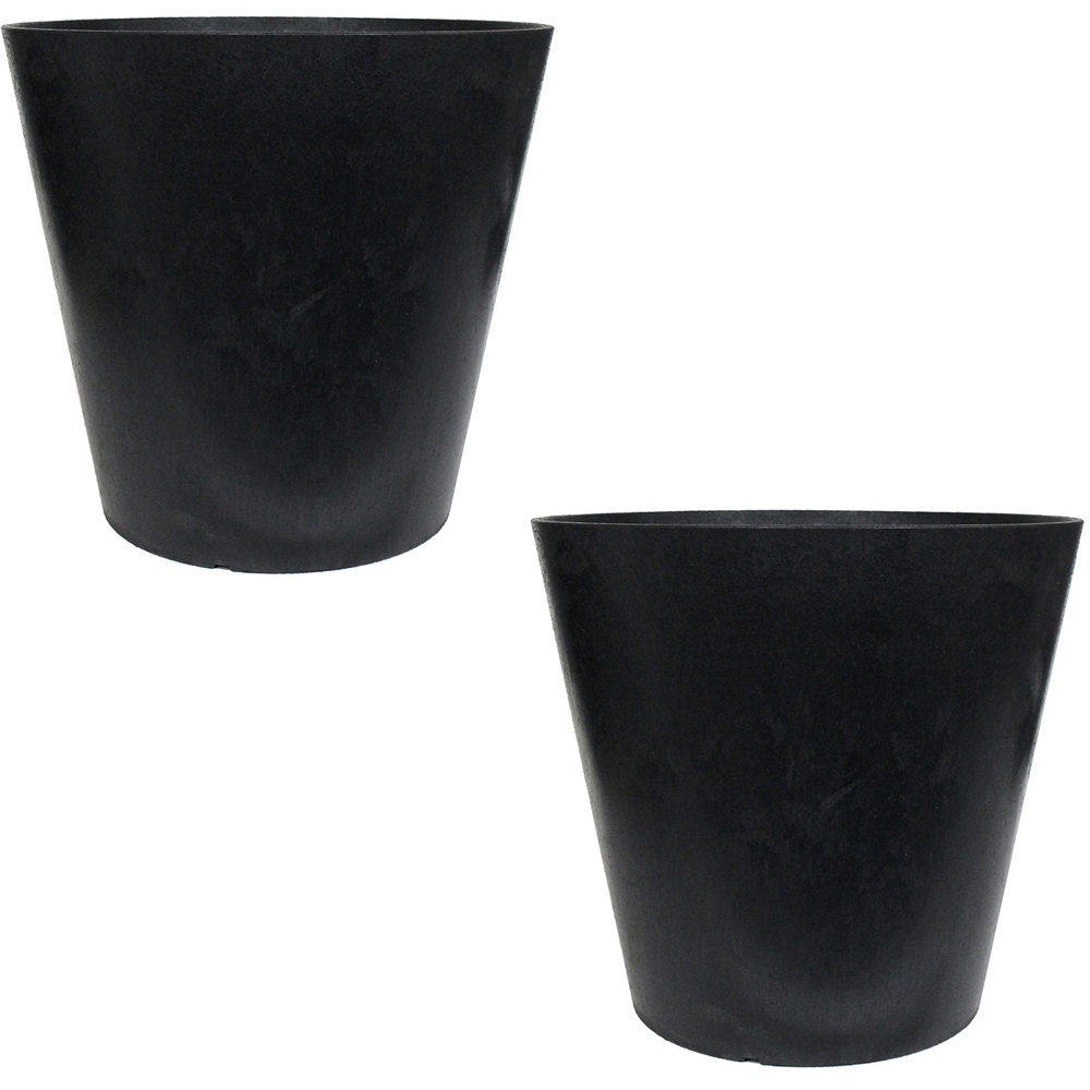 Garden Gear Octavia Slate Planter 38cm 2 Pack Image 1