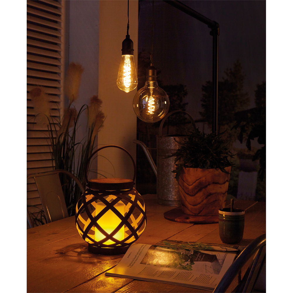 Luxform Solar Powered Rattan Table Lantern Image 4