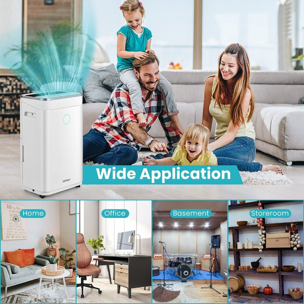 Costway 25L Dehumidifier with 6.5L Water Tank Image 8