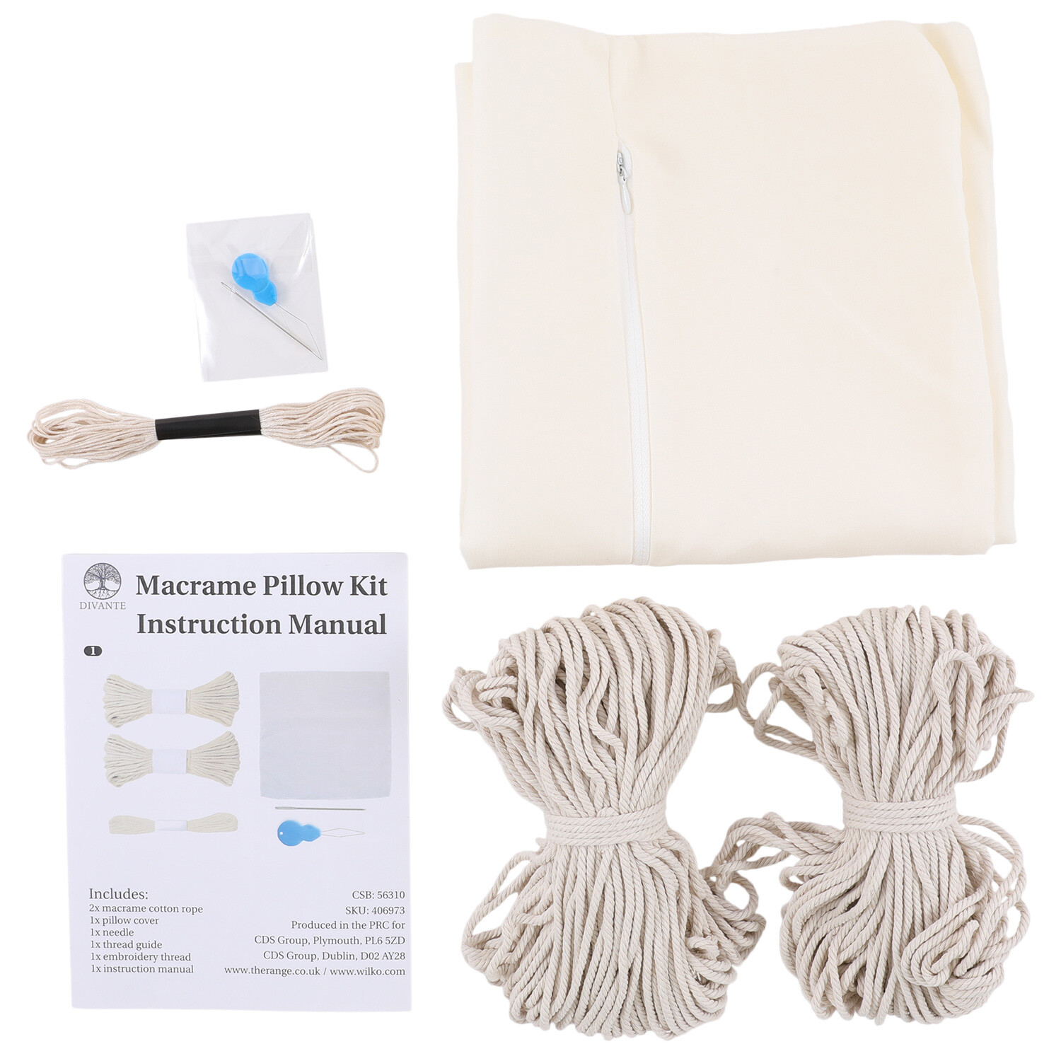 Macrame Cushion Kit - White Image 6