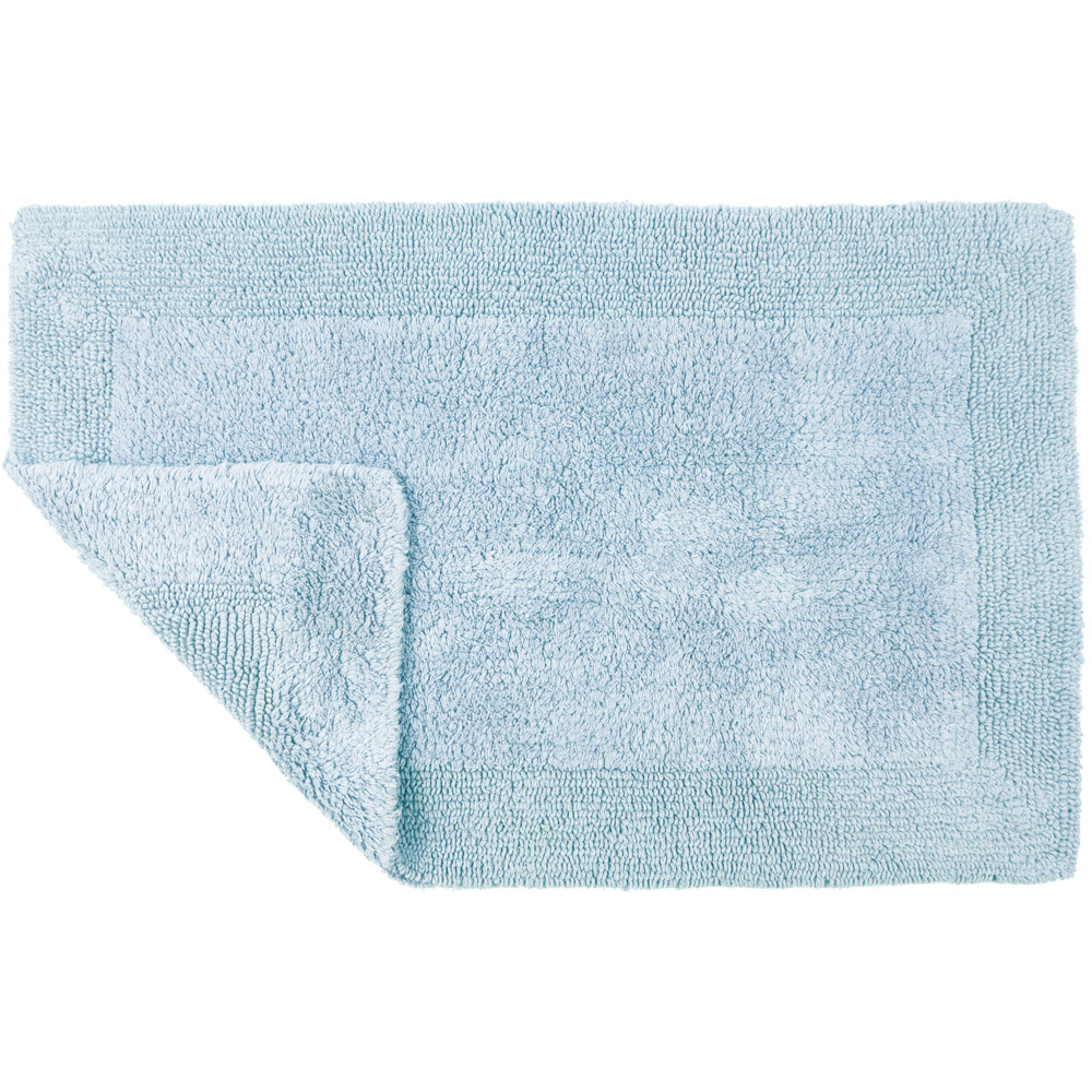 Allure Bath Fashions Elegance Baby Blue Reversible Bath Mat 53 x 85cm Image 3