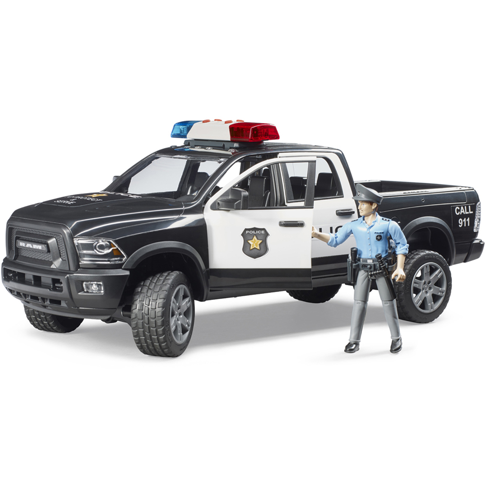Bruder Kids RAM 2500 Police Truck with Policeman and Accessories Playset Model Image 4