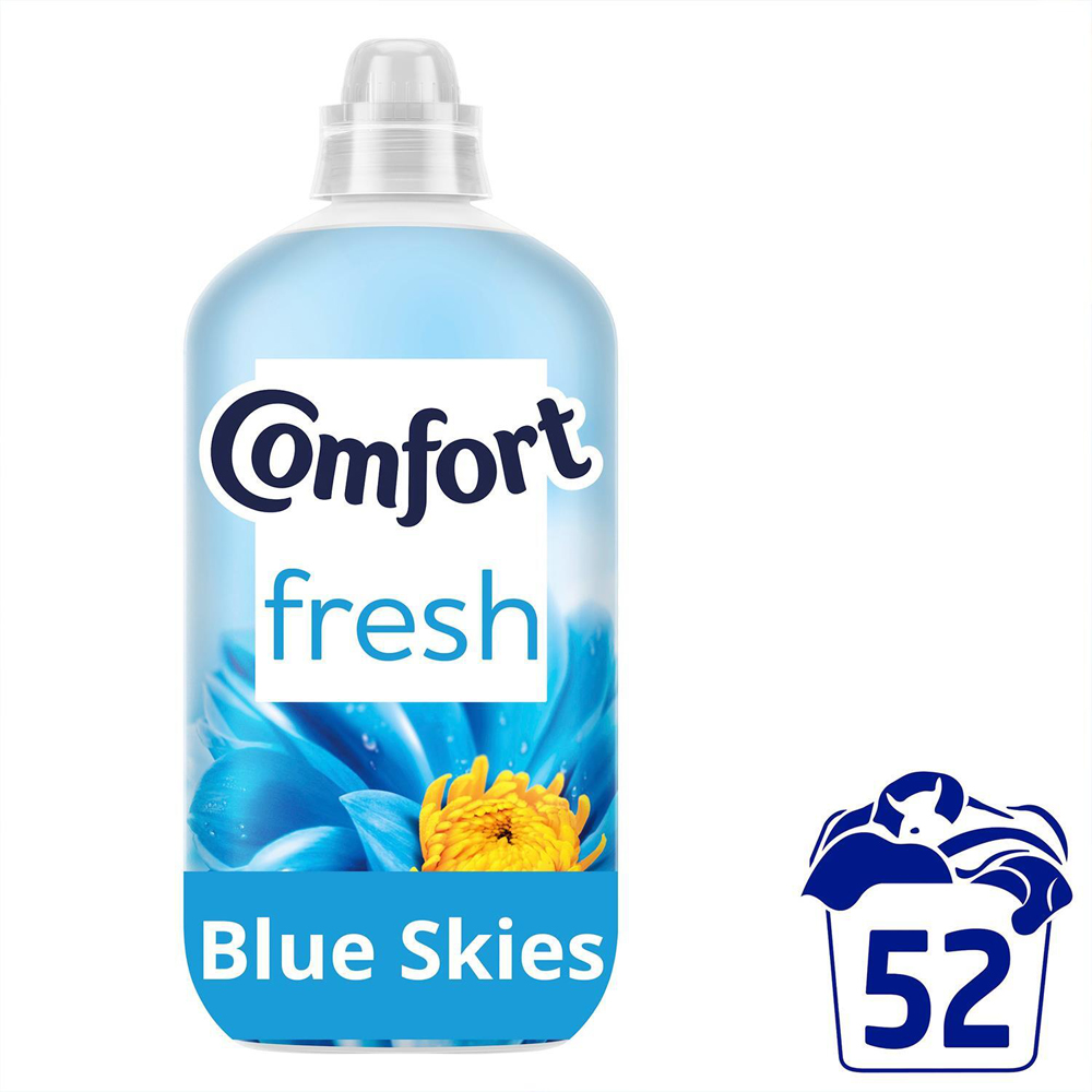 Comfort Fresh Blue Skies Liquid Fabric Conditioner 52 Washes 1.56L 6 Pack Image 3