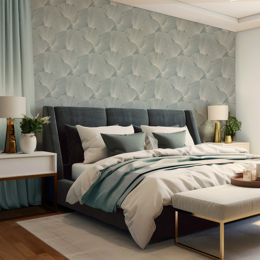 Belgravia Decor Sirena Blue Wallpaper Image 2