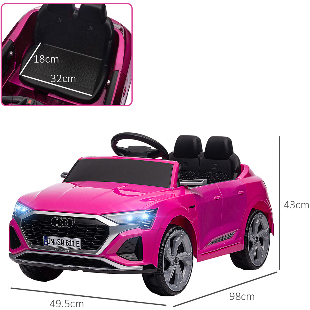 Tommy Toys Pink Audi Q8 E-tron Sportback Licensed Kids Electric Car with Remote Image 9